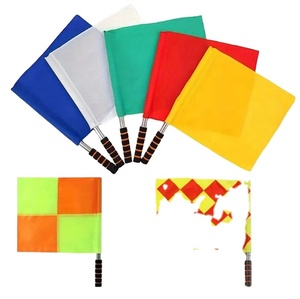 Drapeau d'arbitre électronique en polyester par sublimation, avec mât, pour l'extérieur, vente en gros, produit promotionnel, très demandé - Product Image 1