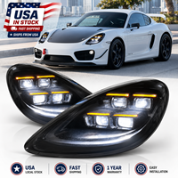 YU GUANG pour Porsche 981 Cayman Boxster Phares avant 2012 2013 2014 2015 Mise à niveau des phares avant Stock USA Phares LED matriciels