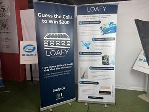 Portable 31x79inches Retractable <strong>Pop</strong>-<strong>up</strong> Banner <strong>Stand</strong> <strong>Display</strong> for Parties and Business Events Roll-<strong>Up</strong> <strong>Display</strong> - Product Image 2