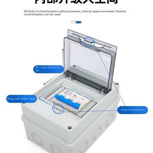 B&J IP65 <b>Waterproof</b> Outdoor HT-5-Way MCB <b>Box</b> ABS Plastic Electrical PV <b>Junction</b> Switch Panel Electronics Instrument Enclosure - Product Image 6
