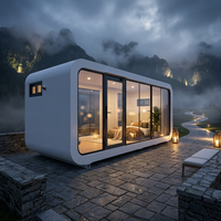 Maison conteneur préfabriquée modulaire en acier, design moderne, type Apple Cabin, étanche, pour usage bureautique
