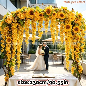 Guirnaldas de Girasoles Artificiales de 230 cm para Decoración de Bodas al Aire Libre - Product Image 1
