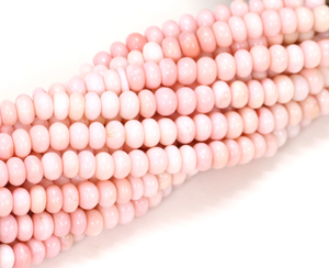 Comprar 15 "de longitud bebé rosa sombreado ópalo suave Rondelle forma cuentas con 7 a 10mm ópalo cuentas de piedras preciosas para la fabricación de joyas artesanales - Product Image 6