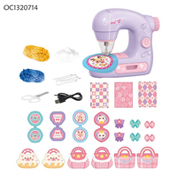 Jeux de tricot pour filles, fournitures d'activités DIY, mini machine à coudre électrique pour enfants, kits d'artisanat DIY, décorations faites à la main