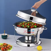 Wirtschaftliche Edelstahl-Chafing Dish mit Großer Kapazität, Hängendem Kupferdeckel, Moderner Buffet-Wärmer für Hotels und Gastronomie