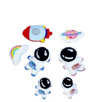 Patchs décoratifs en coton à coudre, motifs mignons de dessins animés (astronaute, planète, fusée), pour vêtements de filles, sacs, chapeaux et accessoires DIY
