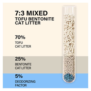Arena para Gatos de Tofu y Bentonita Mixta de Alta Calidad OEM ODM, Aglutinación Rápida y Fuerte, Absorción Rápida, Fácil de Limpiar - Product Image 4