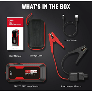 Avviatore di Emergenza Portatile per <span class=keywords><strong>Auto</strong></span> 20000mAh con Pompa d'Aria, Power Bank Multifunzione 150PSI, Avviatore Batteria <span class=keywords><strong>Auto</strong></span> 12V - Product Image 4
