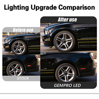 Lampu Sein Samping LED Sequential Flowing untuk Bumper Mobil Ford Mustang 2010 2014 Lensa Asap Warna Amber Merah AR3Z 15A201 2 Pcs