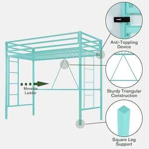 <span class=keywords><strong>Lit</strong></span> surélevé en métal en gros d'usine <span class=keywords><strong>Lit</strong></span> double avec barrière de sécurité et échelle amovible <span class=keywords><strong>pour</strong></span> gagner de la place - Product Image 3