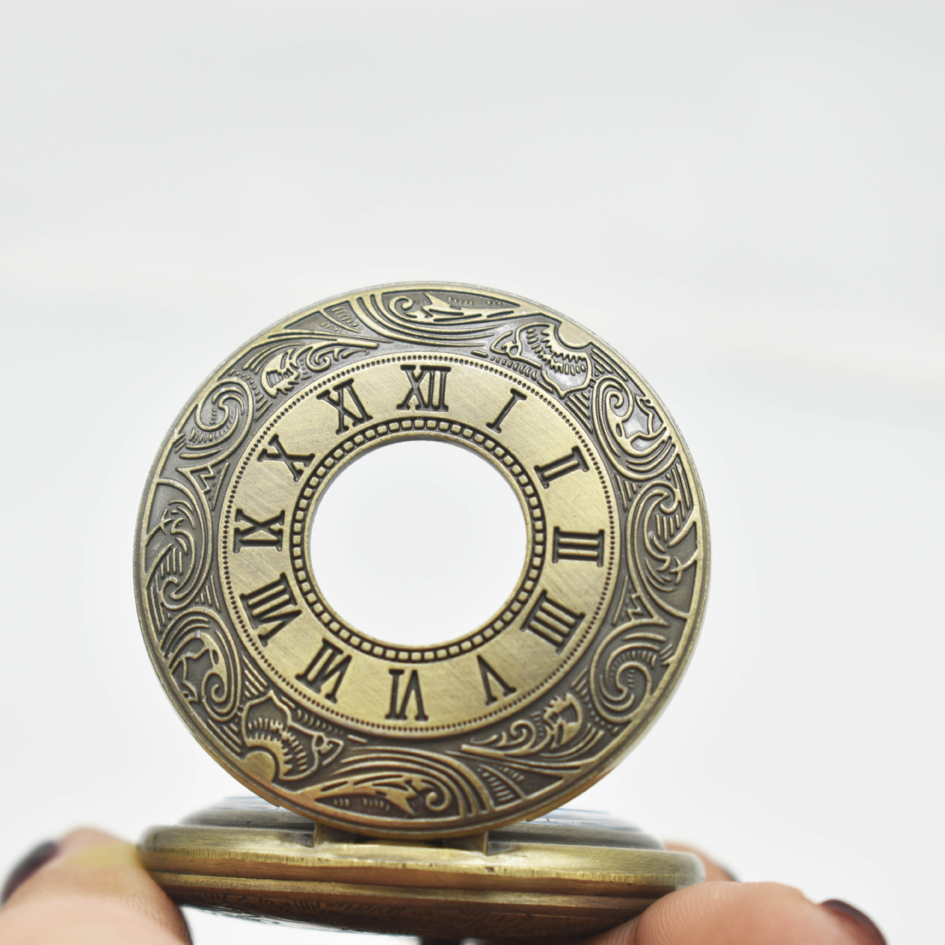 WJ-1616 Antique Japan Movt Quartz Pocket Watch - Custom Logo