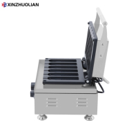 Nouvelle machine à gaufres commerciale électrique 110V/220V en acier inoxydable, revêtement antiadhésif, économie d'énergie, utilisation facile, 6 gaufres par lot
