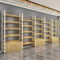 Support de parfum et armoire de comptoir en bois grainé personnalisé, étagère de supermarché pour la décoration de magasin et présentoir de parfum en métal
