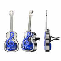 Clip désodorisant pour voiture en forme de guitare, diffuseur rechargeable d'huiles essentielles, ornement note musicale