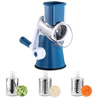 Groothandel Keuken Rotatiekaasrasp Groentesnijder Mandoline Snijder Grinder ABS Roestvrijstalen Messen Rood