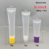 Tube de rouge à lèvres vide en plastique souple D13 de petit diamètre, emballage cosmétique, conteneur vide pour brillant à lèvres