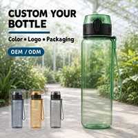 Botol Minum Anak-Anak Tritan Anti Bocor Bebas BPA, Lucu, Portabel, untuk Olahraga Luar Ruangan