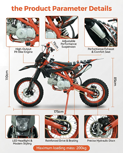 <span class=keywords><strong>Moto</strong></span> tout-terrain <span class=keywords><strong>125cc</strong></span> à gros pneus, 4 temps, cadre en acier, à essence, pour adultes, motocross, pit bike, <span class=keywords><strong>moto</strong></span> de course, électrique - Product Image 5