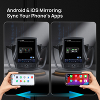 Autoradio multimédia Android 10,4 pouces de style Tesla pour Ford Kuga avec CarPlay, Android Auto et commande au volant Canbus