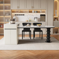 Bar à petit-déjeuner détachable Loueurs Espaces compacts Îlot de cuisine roulant portable