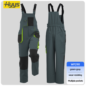 Quần áo bảo hộ lao động nam thoáng khí, kiểu yếm, nhiều túi & in nổi, dành cho công việc xây dựng - Product Image 5