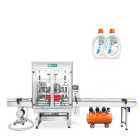Machine de remplissage, de bouchage et d'étiquetage automatique de liquides à haute efficacité CE, 50 ml à 500 ml, pour le remplissage de savon, détergent, shampoing