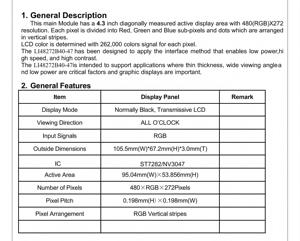 4.3 inch 480x272 độ phân giải <span class=keywords><strong>TFT</strong></span> <span class=keywords><strong>LCD</strong></span> module IPS <span class=keywords><strong>RGB</strong></span> giao diện nv3047 điều khiển IC <span class=keywords><strong>LCD</strong></span> hiển thị bảng điều khiển cho thiết bị công nghiệp - Product Image 6