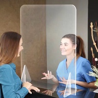 Pare-éternuements en acrylique transparent personnalisés en gros-Séparateurs de bureau à assemblage sans outil et boucliers d'isolation anti-buée