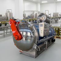 Autoclave de stérilisation à contre-pression à grande échelle pour sachets de soupe de poulet