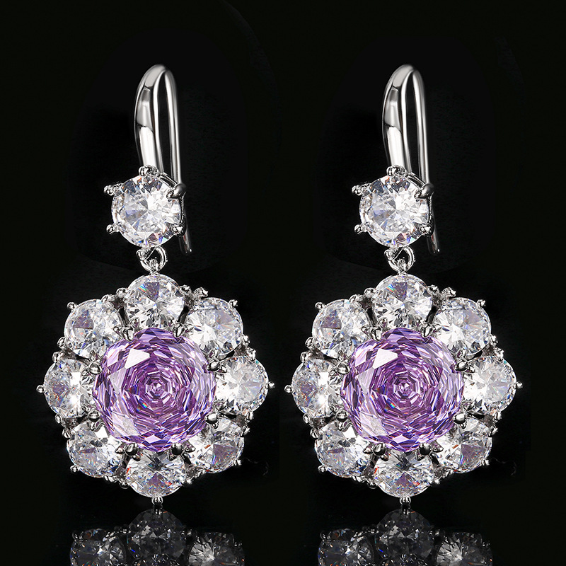 Purple  ear studs
