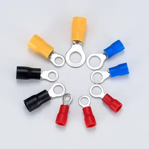 High Quality Solderless Single Crimp Electric Connectors Vinyl-Insulated Eye Spade Terminals