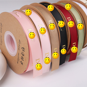 Gran oferta, cinta de regalo decorativa de lujo para venta al por mayor floral, rollo de cinta de embalaje de regalo de diseñador de marca famosa personalizada de 2cm - Product Image 6
