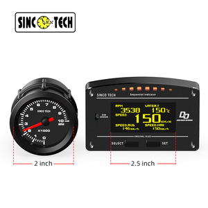 เกจ์วัดอเนกประสงค์ในรถยนต์ Sincotech Sequential Indicator DO907OBD OLED แสดงความเร็ว รอบเครื่องยนต์ และอุณหภูมิน้ำ - Product Image 4