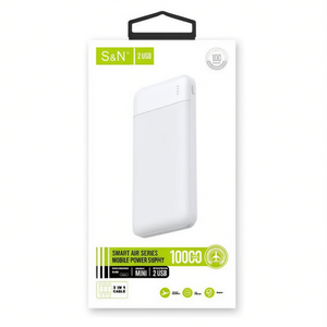 พาวเวอร์แบงค์ S N 10000mAh 2 พอร์ต USB รุ่น Smart Air Series พร้อมสายชาร์จ 3 in 1 - Product Image 3