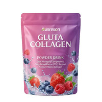 Poudre de Collagène OEM en Gros avec Vitamine C, Peptides de Collagène, Poudre de Canneberge, Suppléments de Beauté pour Blanchir la Peau, Boisson en Poudre de Collagène L-Glutathion