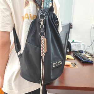 Hand Woven Waxed Rope <b>Bag</b> <b>Charm</b> Milky Color Metal Material Fashionable Accessory For <b>Bag</b> Keychain Waist Pendant Spring 2024 - Product Image 1