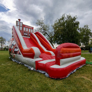 Toboggan gonflable extérieur pour enfants, thème camion <span class=keywords><strong>de</strong></span> pompiers, toboggan sec, aire <span class=keywords><strong>de</strong></span> jeux commerciale, jeux gonflables pour fêtes en plein air - Product Image 2