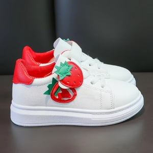 Scarpe Sportive Casual per Bambini, <span class=keywords><strong>Sneakers</strong></span> Leggere con Punta Arrotondata, Comode Scarpe <span class=keywords><strong>Bianche</strong></span> a Suola Piatta per Ragazzi e Ragazze - Product Image 1