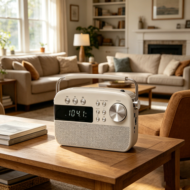 Retro Radio Portable Compact USB Wireless for Speaker MP3 Player Digital Broadcasting AM/FM Radio LED Display Plastic