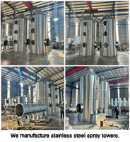 Tour de pulvérisation en acier au carbone PP pour le traitement des gaz résiduels et l'absorption des gaz acides