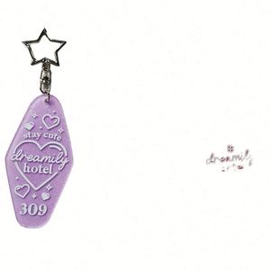 <b>Custom</b> ACRYLIC Blank Motel Hotel <b>Keychain</b> Key Tag Print Logo Acrylic Glitter Room Number Motel <b>Keychain</b> - Product Image 1