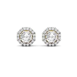 ต่างหูเพชรทรงแปดเหลี่ยม CVD Lab Grown รุ่น Regal Brilliance Solitaire ชุบทอง 10K ดีไซน์ทันสมัย สวยหรู ระยิบระยับ เหมาะเป็นของขวัญ - Product Image 5