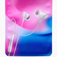 Sac d'emballage pour petits produits électroniques grand public, accessoires de smartphone, pochette à fermeture éclair avec fenêtre transparente, pochette autoportante