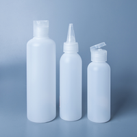 Bouteille à presser à couvercle ouvert en plastique HDPE 10ml 50ml 200ml 300ml bouteille de shampooing de savon à main à capuchon rabattable pour liquide de lotion pour le corps