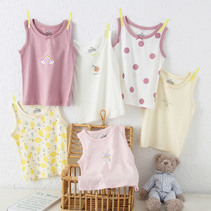Gilet estivo grazioso stampato per bambini nuovo <span class=keywords><strong>canottiera</strong></span> traspirante a forma di I di piccole dimensioni - Product Image 2