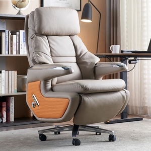 كرسي مكتب كهربائي ذكي للتدليك مصنوع من الجلد بتصميم فاخر وراقي لاستخدام الكمبيوتر - Product Image 1