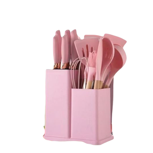 Ensemble d'ustensiles de cuisine en silicone écologiques de haute qualité, 25 pièces, avec manches en bois, fabriqué en Chine par in the Trend - Product Image 4