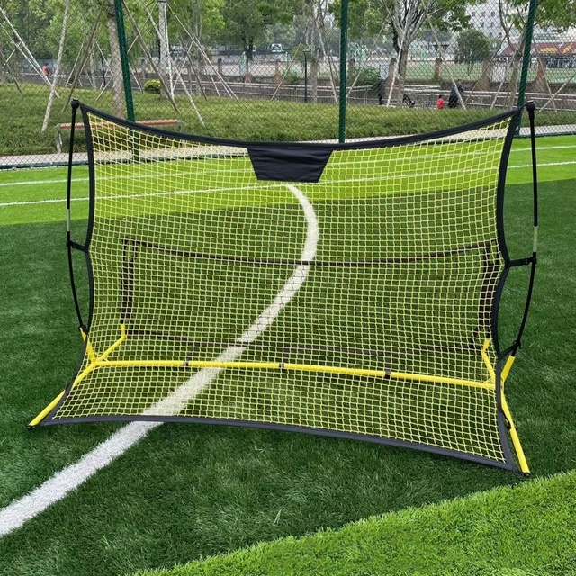 New Product Portable Easy Fold up 2 in 1 Bounce 210*120Cm Football Training Goal Rebounder Net Soccer