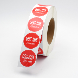 Custom Printed Round Pet Store <strong>Label</strong> Stickers Waterproof Self Adhesive PVC <strong>Packaging</strong> Roll <strong>Labels</strong> for Logo Branding - Product Image 5