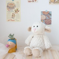 Peluche personnalisée CE CPC en forme de mouton, jouet en peluche super doux de 13 pouces, vente en gros, cadeau pour enfants, fournisseur OEM ODM